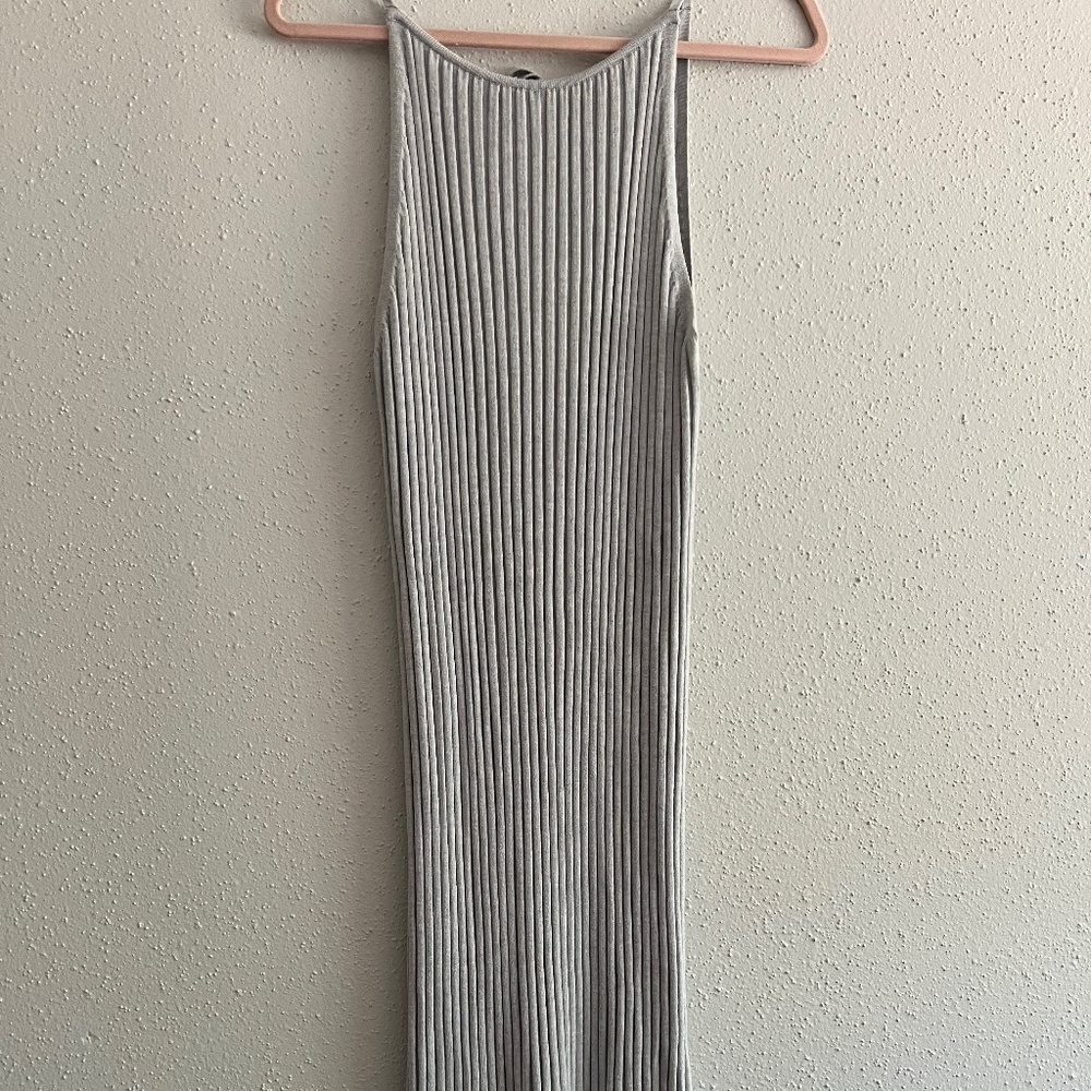 Ava & Viv - Soft Grey Ribbed Maxi Dress - Size XXL